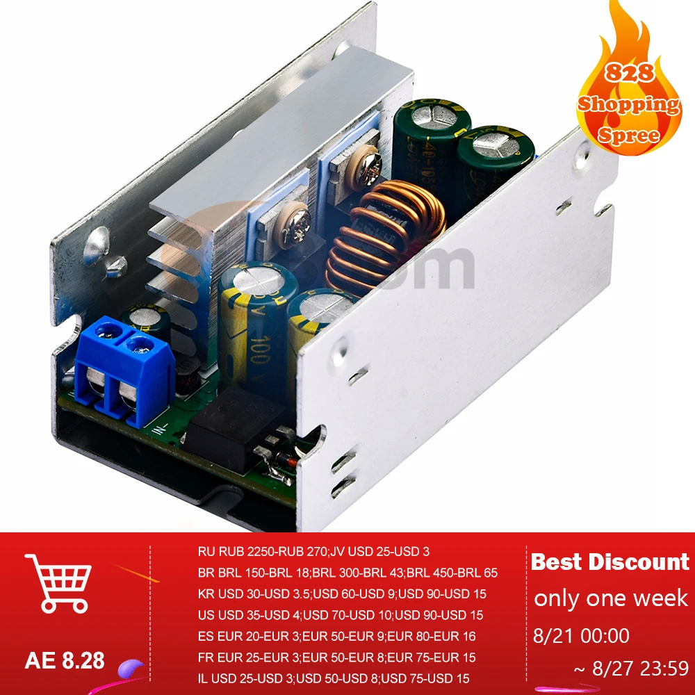 200 Вт 15 а DC понижающий модуль, Регулируемый понижающий преобразователь, регулируемый регулятор выходной мощности, стабилизированный синхронный выпрямитель 200 Вт 15 а DC понижающий модуль, Регулируемый понижающий преобразователь, регулируемый регулятор выходной мощности, стабилизированный синхронный выпрямитель