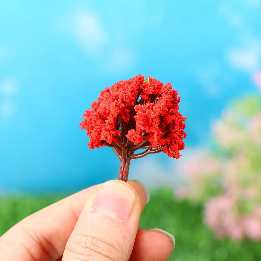 4 см пластиковые игрушки для детей искусственные пейзажи деревья железная дорога