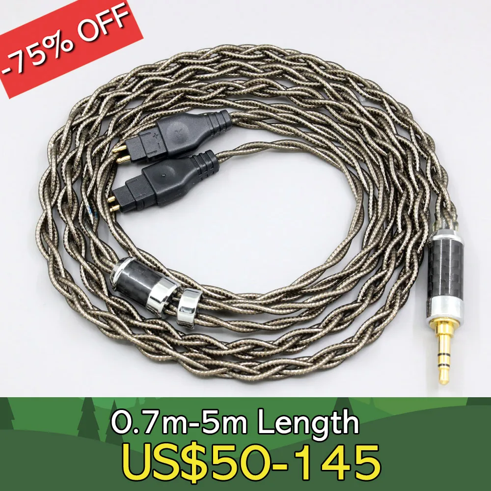 99% Pure Silver Palladium + Graphene Gold Earphone Cable For Sennheiser HD580 HD600 HD650 HDxxx HD660S HD58x HD6xx LN008191