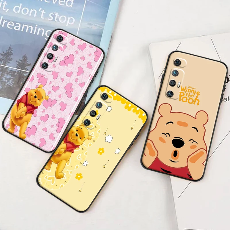 

Disney Winnie The Pooh For Xiaomi 10S 10 10 Pro 10 Lite Phone Case Black Xiaomi Cases Mobile Protective Case Back Case Coque