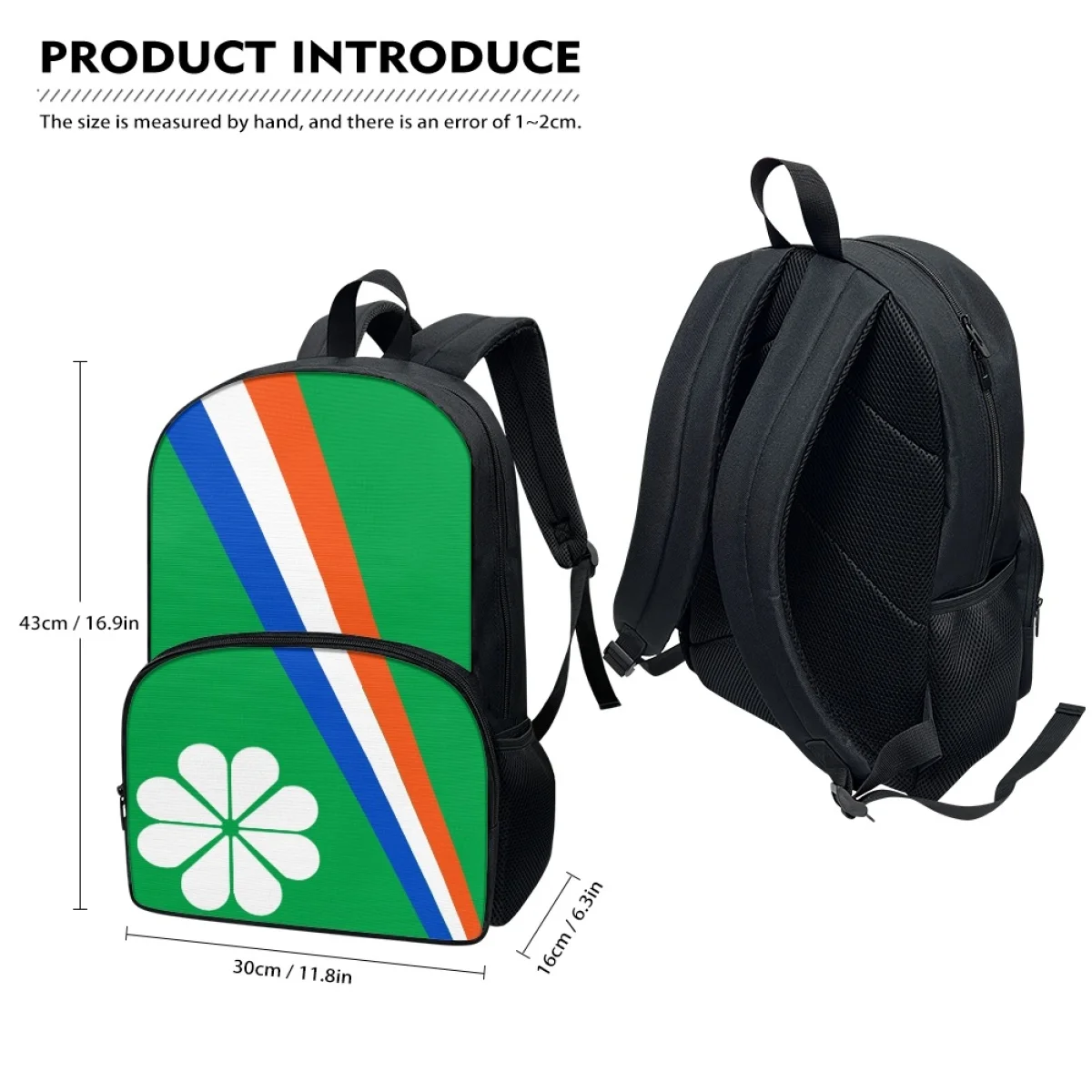 FORUDESIGNS Marshall Islands Style Backpacks Fashionable 17 Inch Double Layer Schoolbags Multi Pockets Bookbags Students
