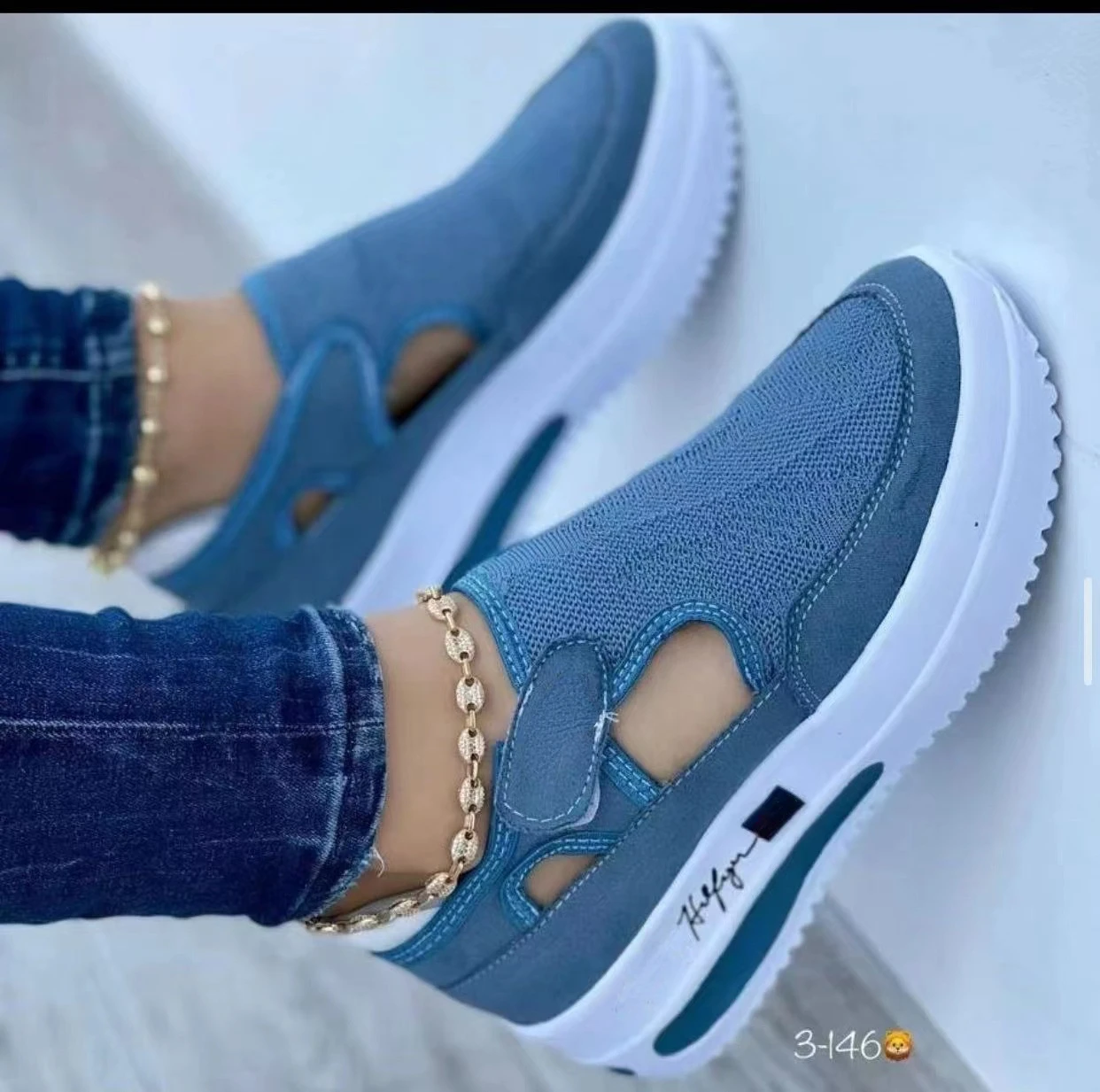 

Summer Women's Shoes Large Size 2022 Fly Woven Breath Casual Sport Shoes Wedges Thick Bottom Hollow Mesh Low Top Women Sneakers