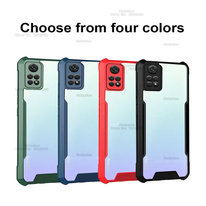 Чехол для xiaomi redmi note 11 s Прозрачный Акриловый чехол задней панели телефона чехлы