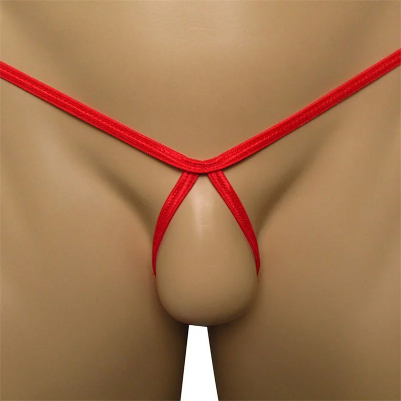 

Men's panties sexy underwear men underpants gay micro Thongs tanga Solid color Hollow out Open file String No trace Breathable