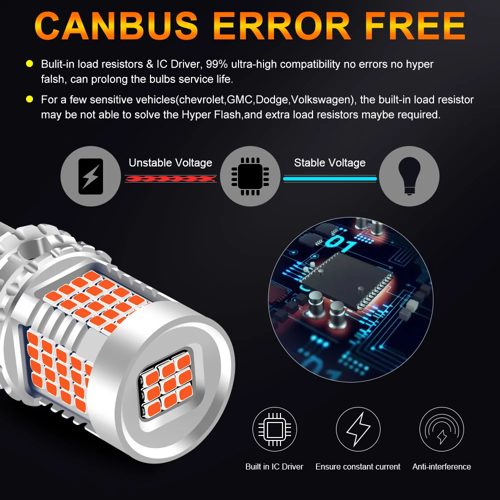 CANBUS led 1157 стосветильник 1156 ba15s P21W светильник t20 7443 сигнал поворота 3156 3157