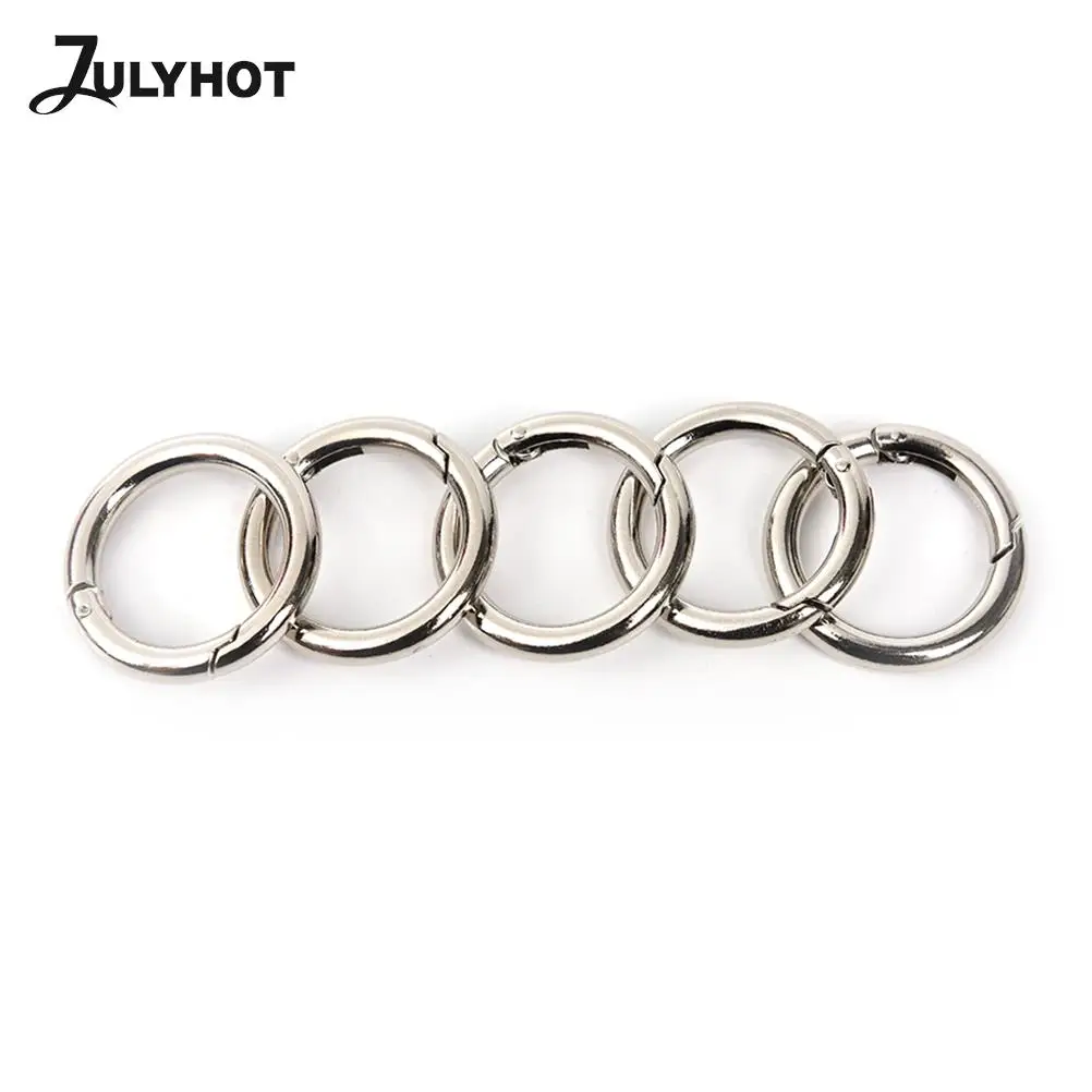 

35mm 5PCS/pack Circle Metal Carabiner Hook Spring Snap Round Clip Hook Keychain Camping Climbing Hiking Outdoor Hanger Kits New