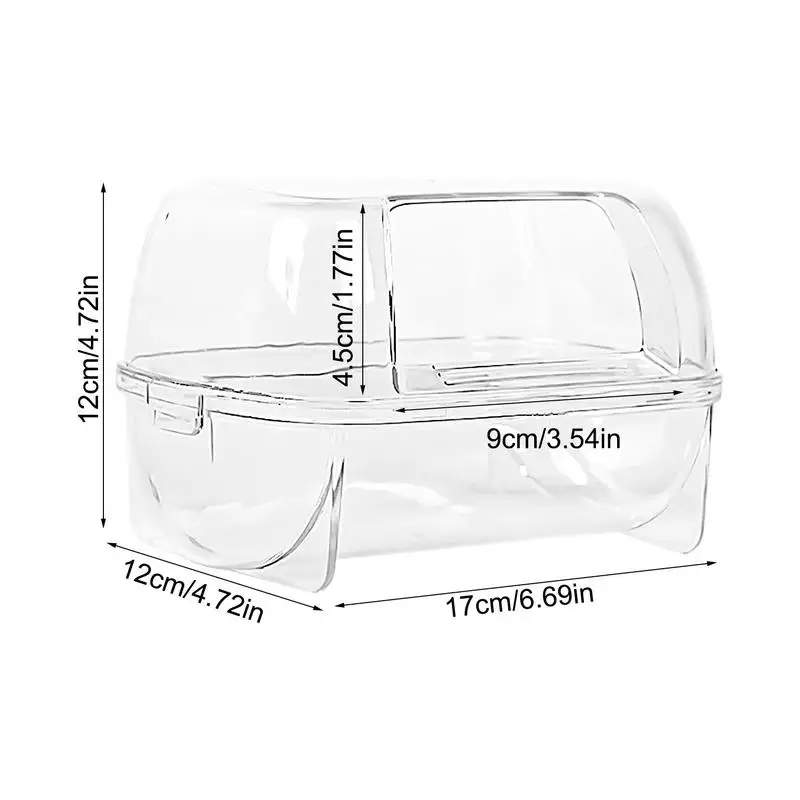 Ванна для хомяка прозрачный душ и комната копания клетка аксессуары ящик мусора