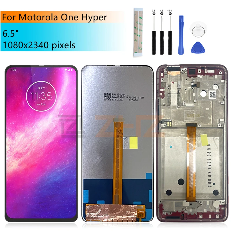 ЖК-дисплей для Motorola Moto One Hyper, сенсорный экран, дигитайзер в сборе для Moto One, дисплей для замены, ремонтные детали, 6,5 дюйма