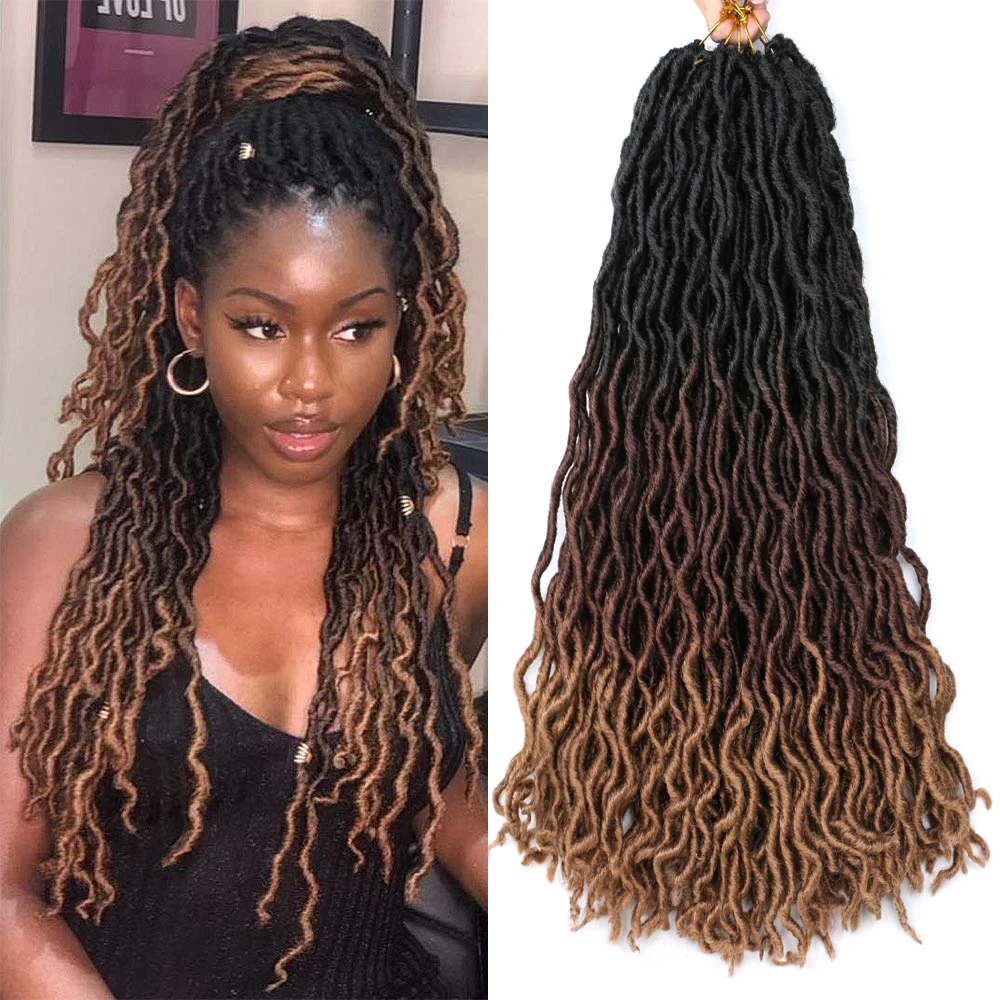 

Synthetic Goddess Wavy Locs Crcohet Braids Gypsy Dreads Locks Crochet Braiding Hair Extension Low Temperature Hair