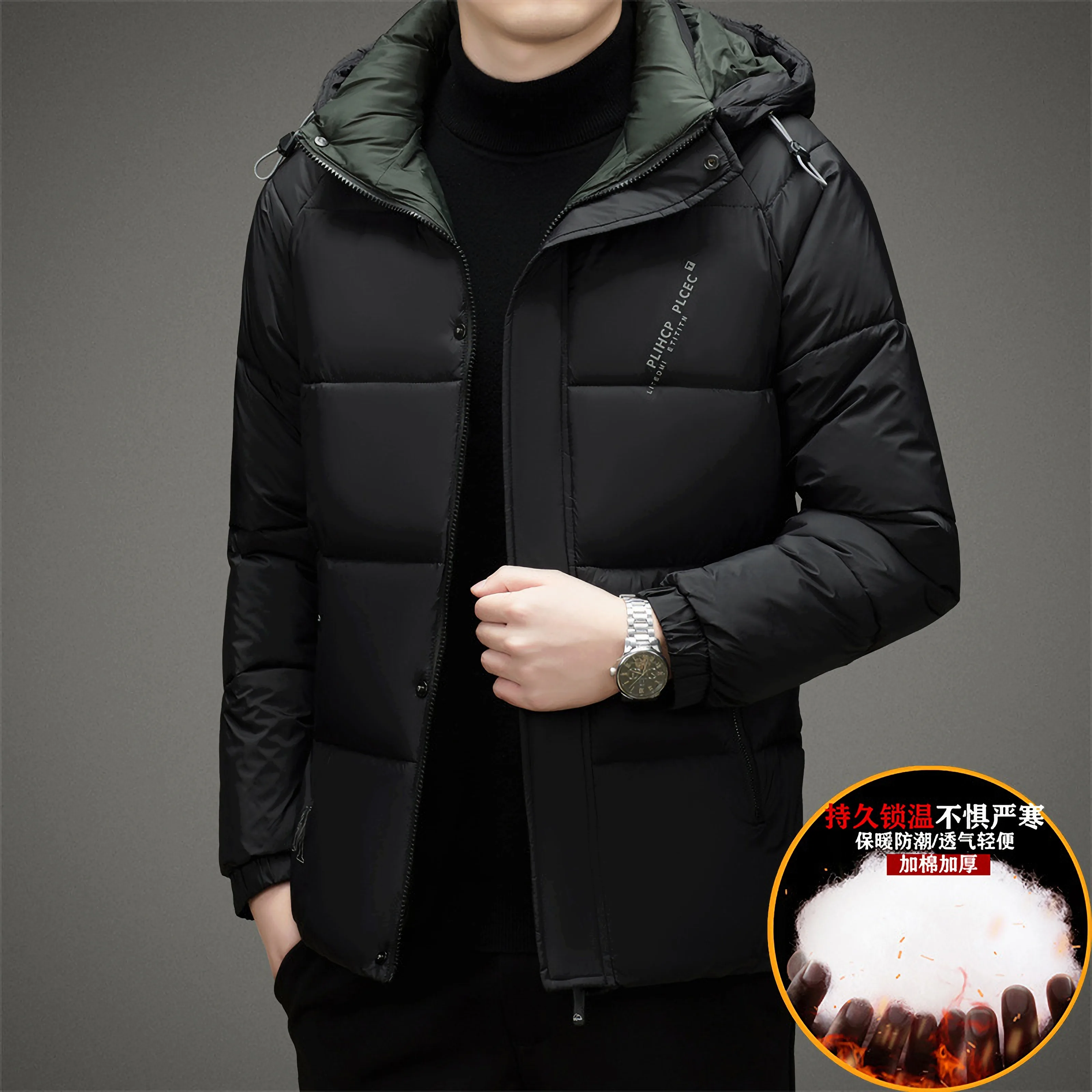Puffer Jacket Men With Hoodie Chaquetas Parkas Doudoune Jaqueta Masculina Ropa Hombre Designer Winter Jackets Men's Clothing2022