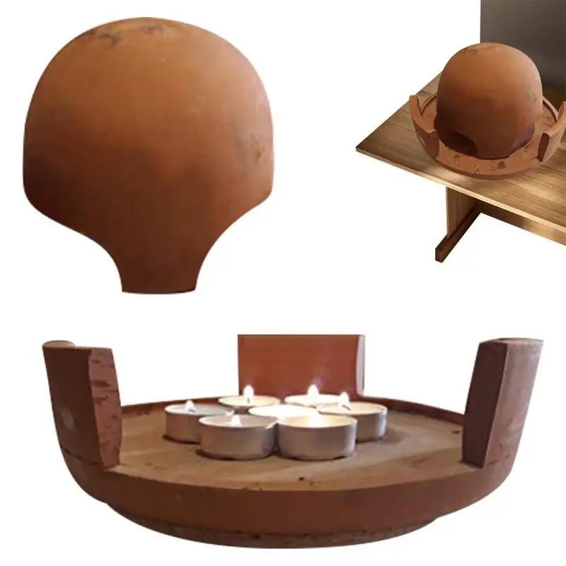 

Pottery Candle Heater Ceramic Radiator Candle For Stove Table Fireplace Ceramic Radiator Terracotta Candle Heater Tea Light