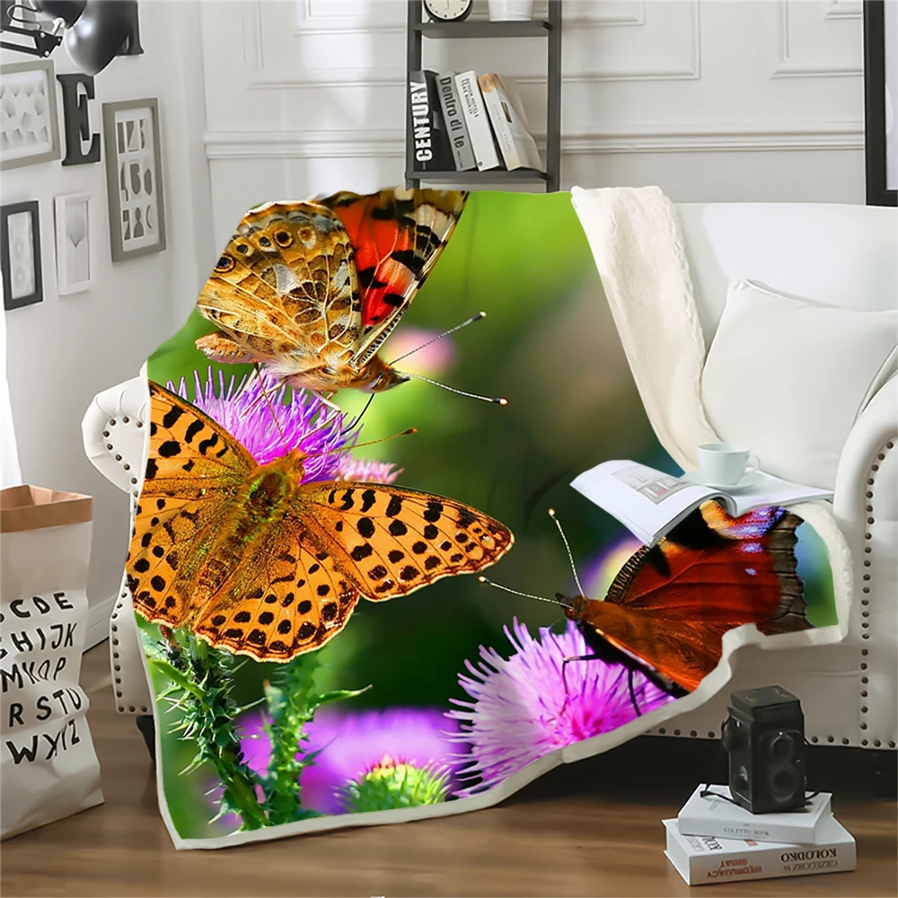 

CLOOCL модное одеяло с животными красивая бабочка 3D печать пледы одеяла офисные одеяла для сна одеяла для дивана Путешествия Портативный 5 размер