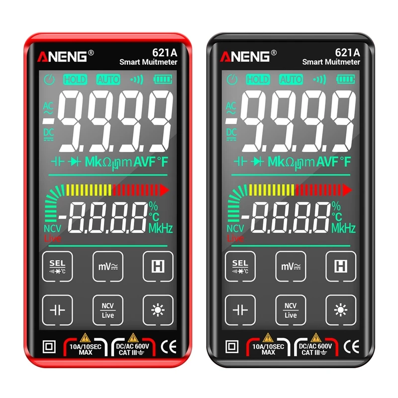 

Upgraded Digital Multimeter Color LCD Display 9999 Counts Auto Range Ohmmeter Ohm Hz Diode Live Check Voltage Tester