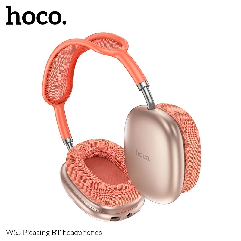 Фото HOCO W55 Наушники-вкладыши Bluetooth Беспроводные музыкальные наушники Микрофон Hi-Fi Аудио гарнитуры Стереозвук Спортивные наушники 40 мм AUX TF №2