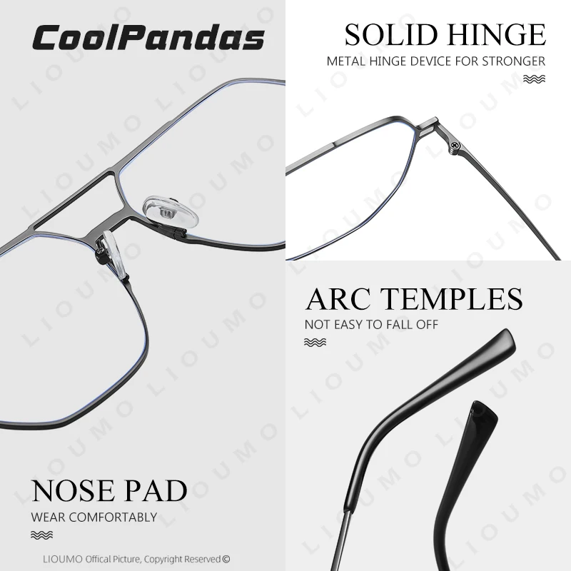 LIOUMO Высокое качество 3 в 1 магнитная клипса очки с защитой от синего света мужские