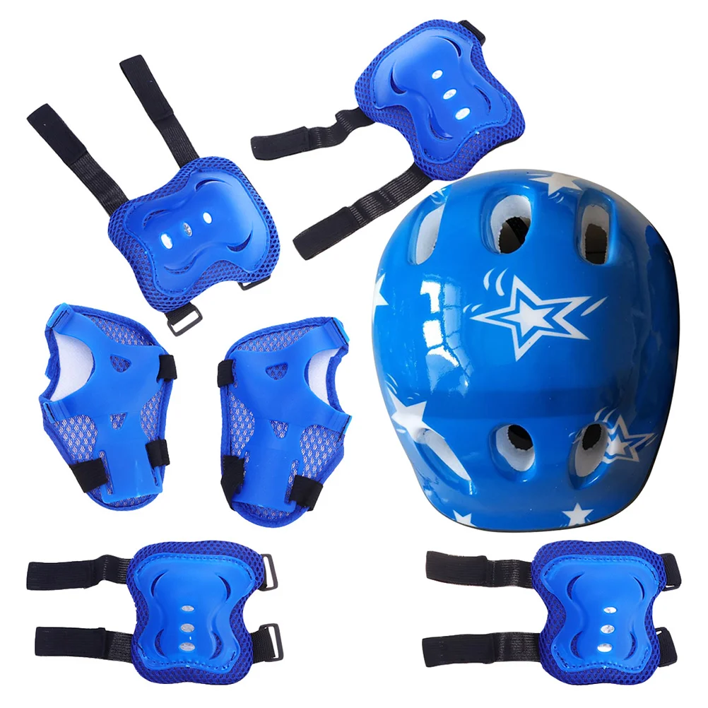 

7pcs Kids Knee Pad Skating Elbow Pads Guards Gear Set for Roller Skates Cycling BMX Bike Skateboard Skatings Scooter Riding