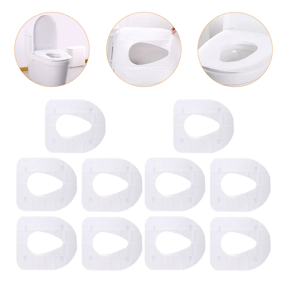 

30Pcs Disposable Toilet Cushions Outdoor Waterproof Adhesive Toilet Seat Covers