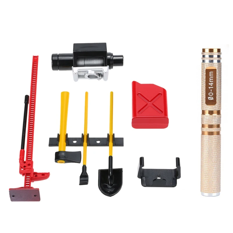 

1 компл. Багажная стойка, лопата, топливный бак, аксиальное украшение для радиоуправляемых моделей автомобилей, запасные части и 1 Открывате...