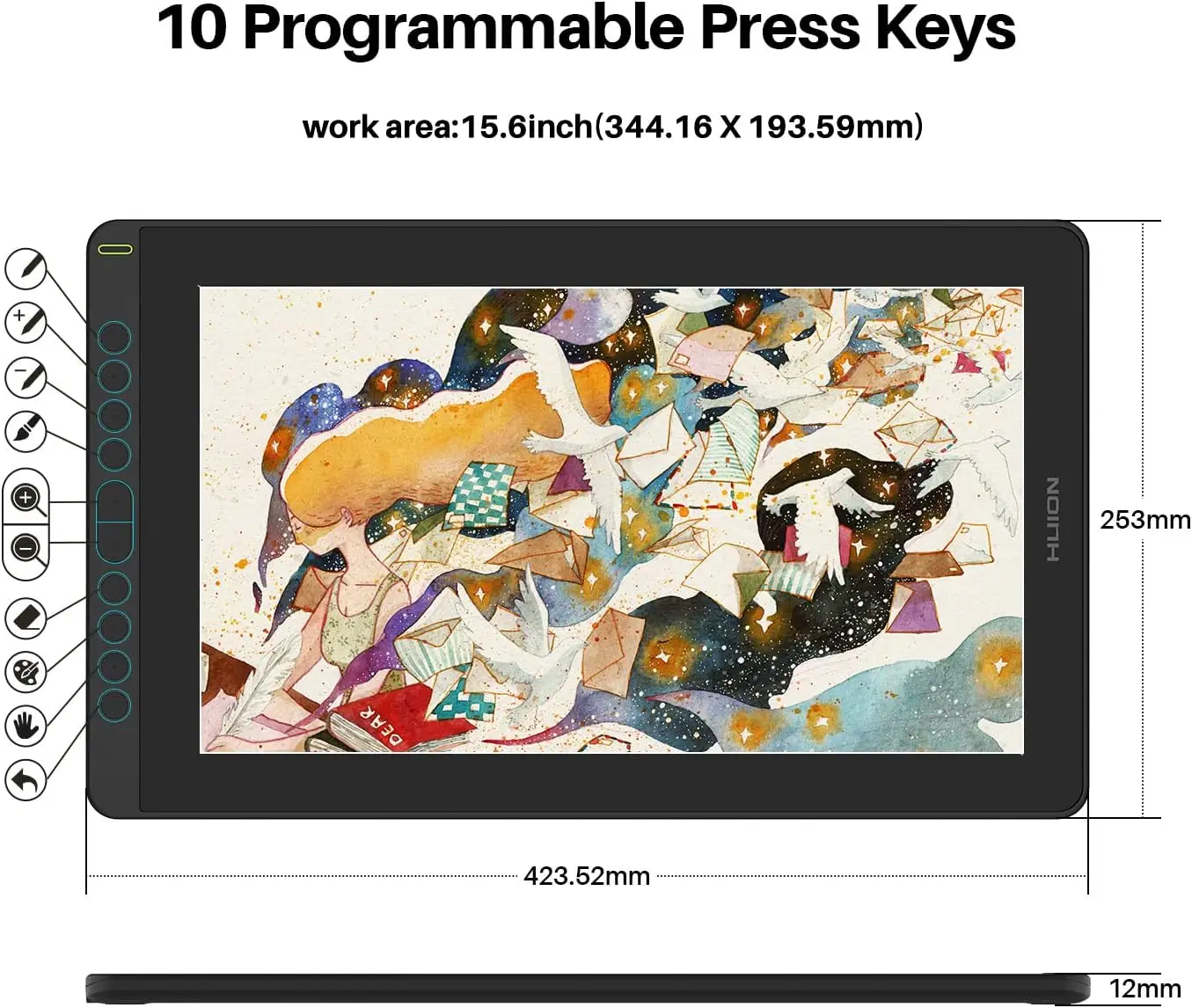 HUION Kamvas 16 (2021) Цифровой планшет | AliExpress