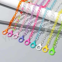 2022 multi color acrylic glasses chains lanyard womens chain on the neck cord holder sunglasses rope hang masks necklaces gift
