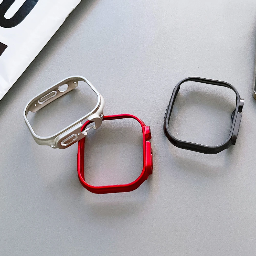 Cover For Apple Watch Series Ultra 49MM Case Cutout Watchcase Bumper Protective Case For Apple Watch 49MM PC Frame Accessories