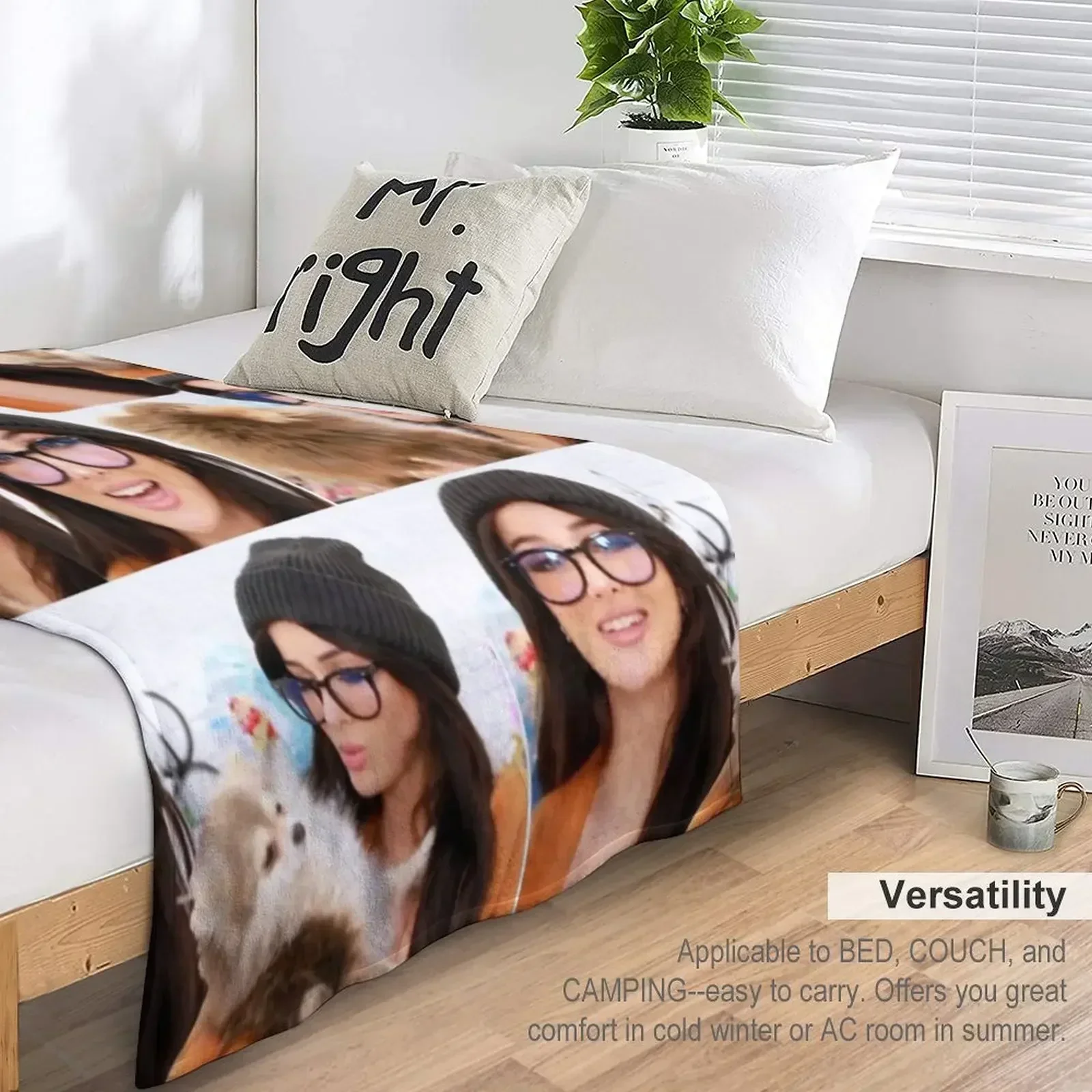 Sssniperwolf уютное одеяло с коллажем роскошное брендовое милое клетчатое термоодеяло