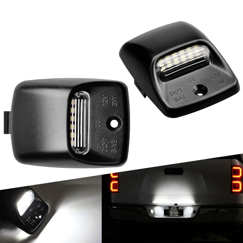 

2PCS Car License Plate Light LED Rear Fog Light Tail Running Light For Toyota Tocama 2005-2015 - 2000-2013