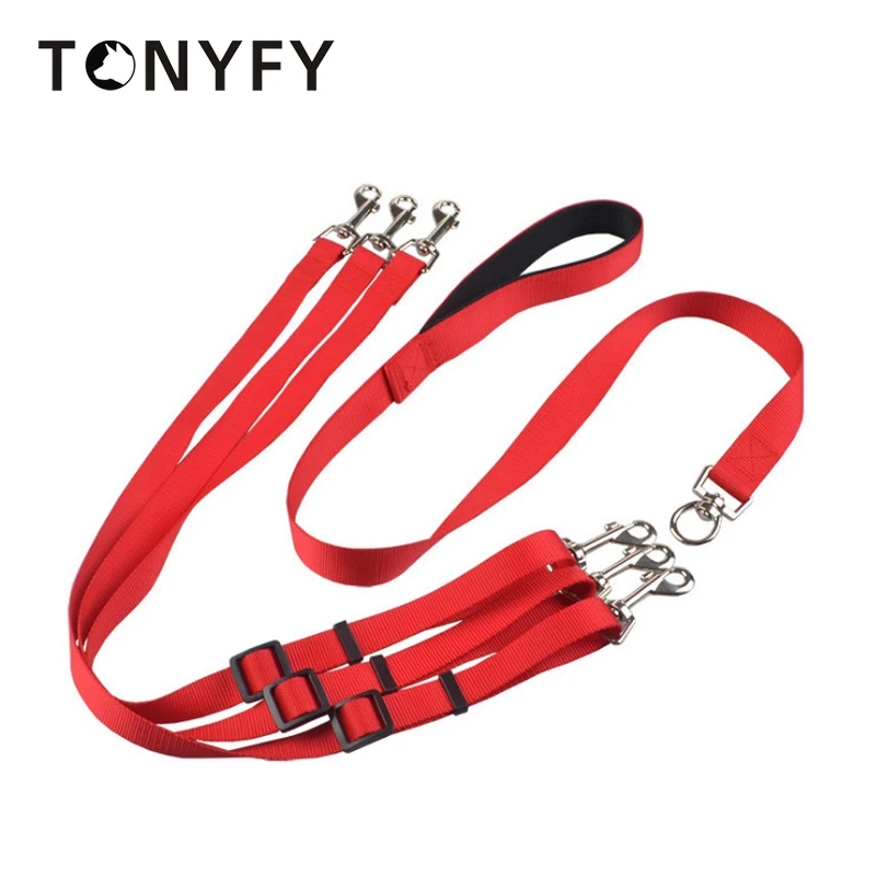 

Three Heads Dog Leashes One Drag Three Pet Traction Belt Nylon Weave Adjustable Cats Strong Safety Dog Lead Leashes Pet Supplies