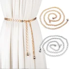 Бедра с высокой талией, золотые, серебряные ремни для женщин, модные пояса, универсальный ремень для вечеринок, ювелирное платье, ремни с металлической цепочкой на талии