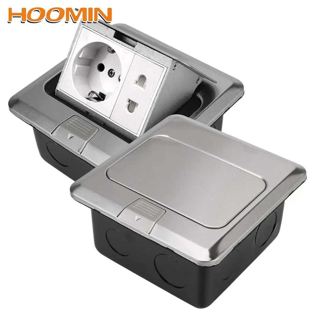 

Pop Up Floor Socket Hidden Type For Meeting Room EU/Universal Power Outlet Electrical Switches Stainless Steel Desktop Socket