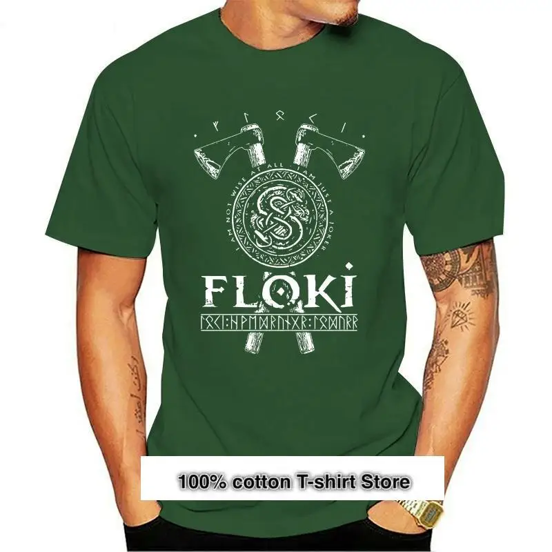 

2021 nueva moda 2021 ropa de marca Floki Loki camiseta vikinga dioses nórdicos camisa de los hombres de cuello redondo ropa