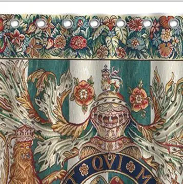 Crest Coat Of Arms England Royal Medieval Crusader Lion Shield Armor Millefleurs Heraldic Devices Shower Curtains By Ho Me Lili images - 6