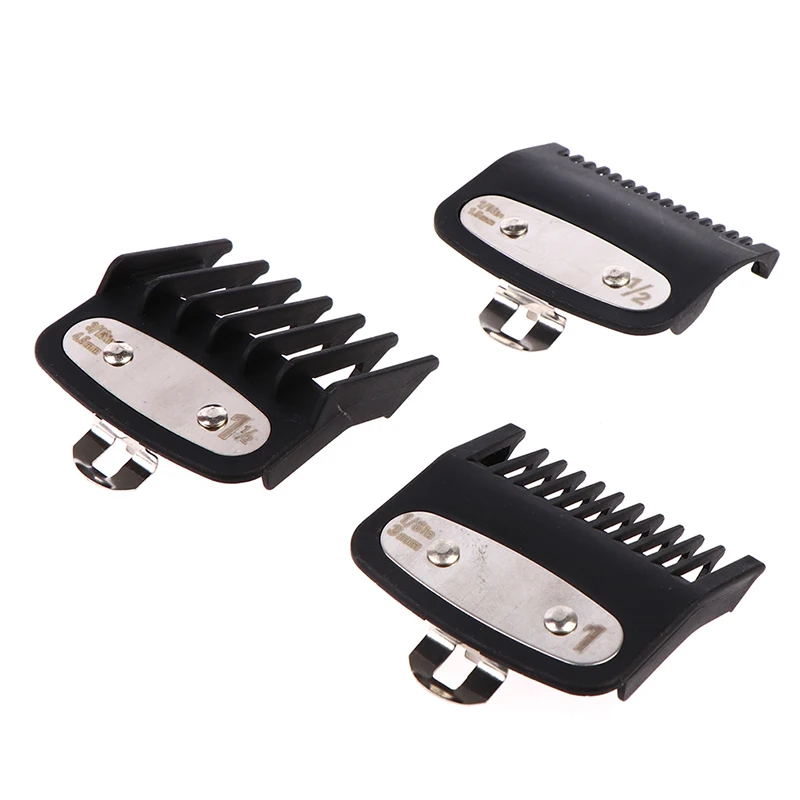 

2/3pcs Professional Cutting Guide Comb Hair Clipper Limit Comb With Metal Clip