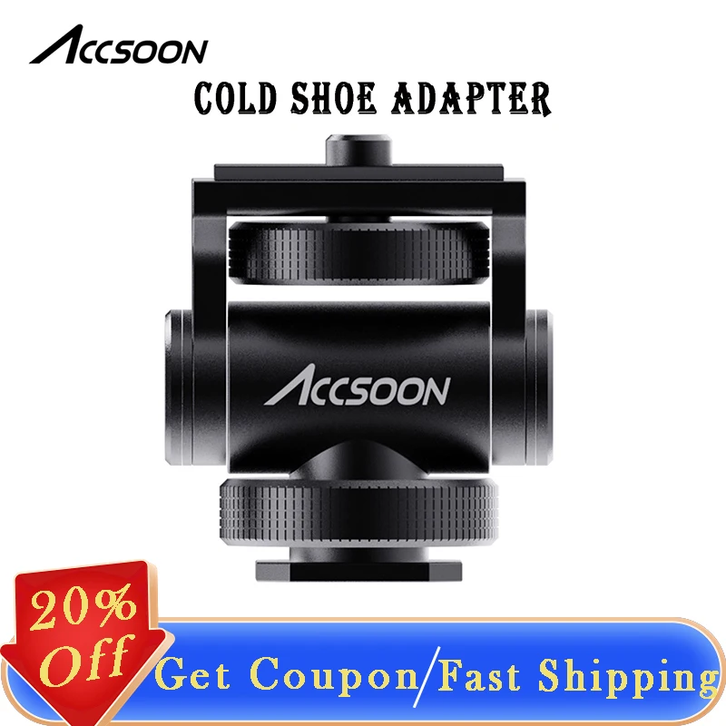 

Accsoon Cold Shoe Adapter For Tabletop Shooting DSLR Camera Monitor Mount for Nikon Canon Sony Adjustable For Photo Studio