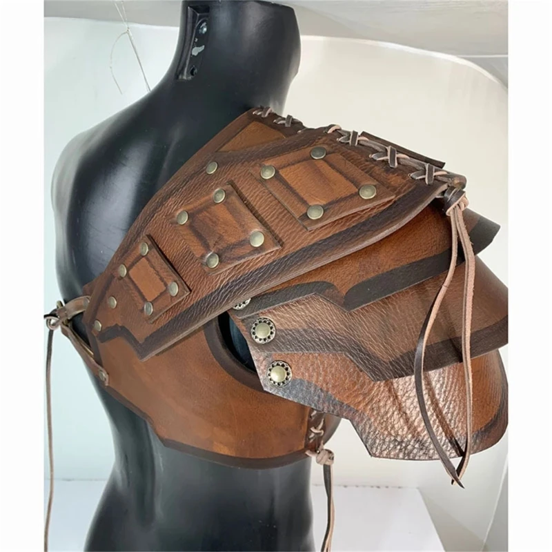 

Кожаная наплечная броня воина с одним наплечником для Хэллоуина, ролевых игр/косплея