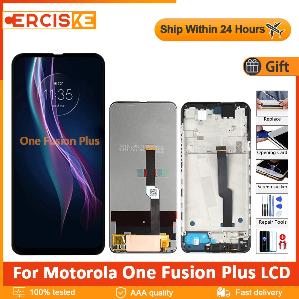 

Original 6.5" Display For Motorola One Fusion Plus LCD XT2067-1/2/3 Touch Screen Digitizer Assembly For Moto One Fusion+ Display