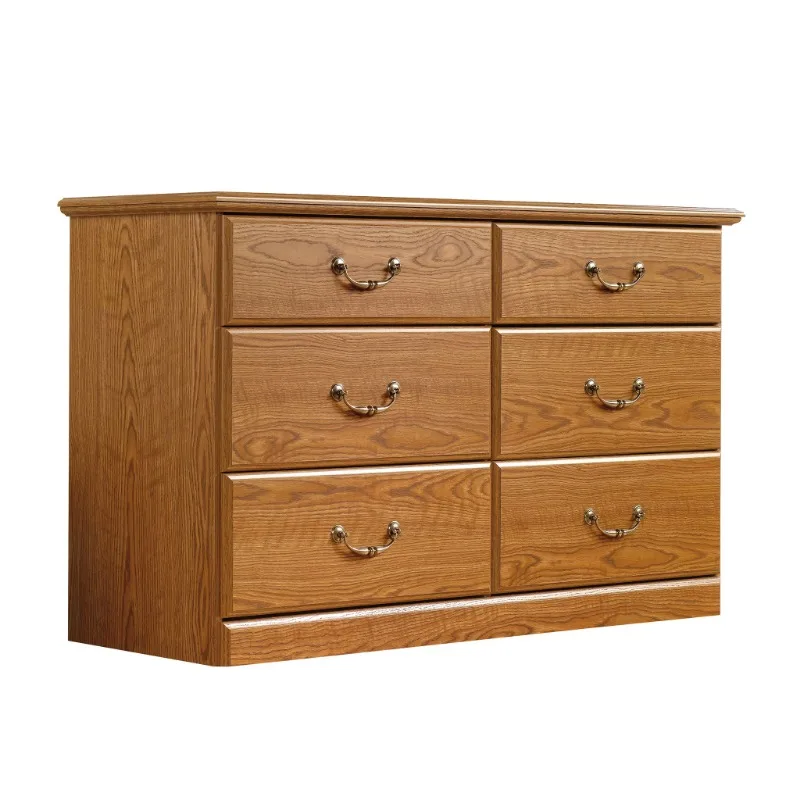 

Sauder Orchard Hills 6 Drawer Dresser, Carolina Oak finish dressing table