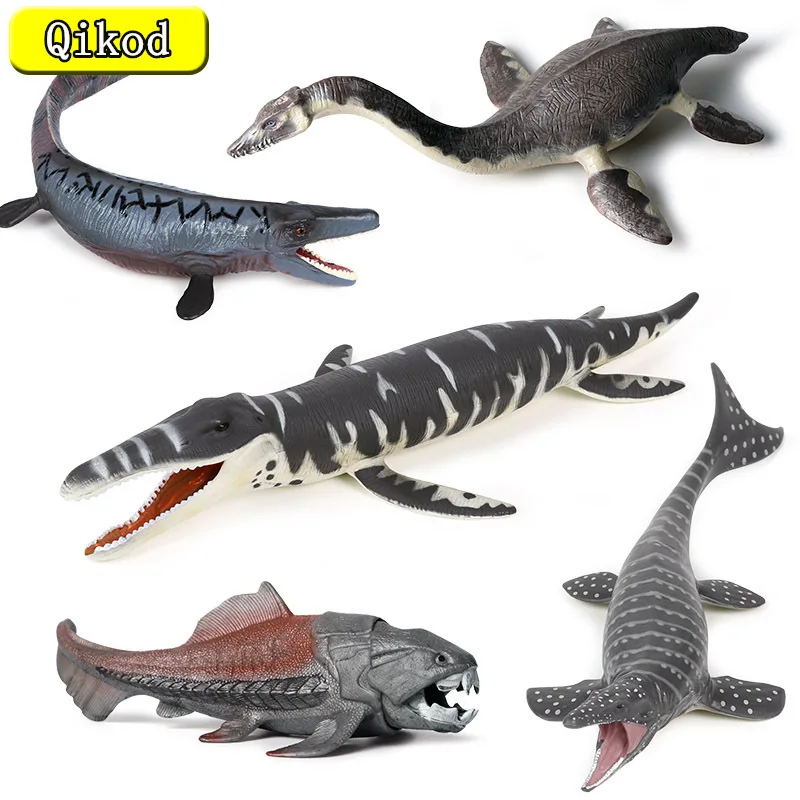 Ancient Prehistoric Marine Life Simulation Dinosaur Model Plesiosaur Mosasaur PVC Animals Action Figures Toys Childrens Gifts