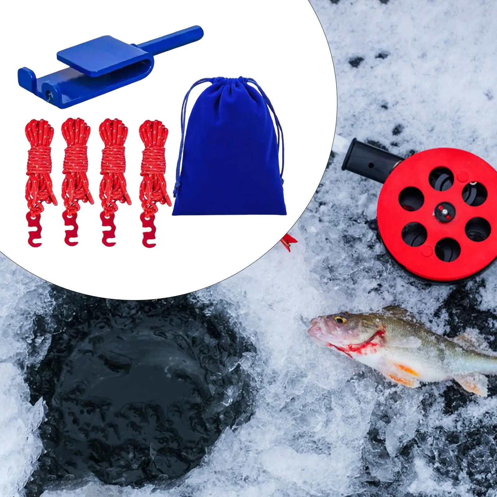 Инструмент для подледной рыбалки крепежные веревки ледяной палатки