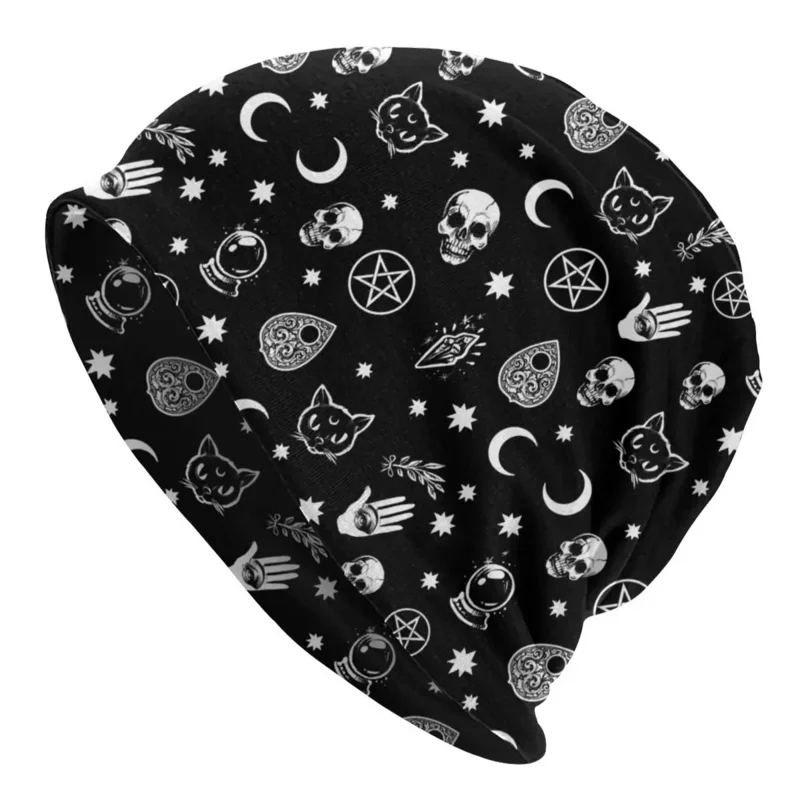 

Halloween Goth Skull Beanie Bonnet Knitting Hat Women Men Cool Unisex Adult Gothic Winter Warm Skullies Beanies Caps for Ski