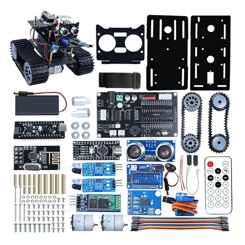 Top Sale For Arduino Smart Robot Starter Kit NRFNANO Robotic Tank Kit