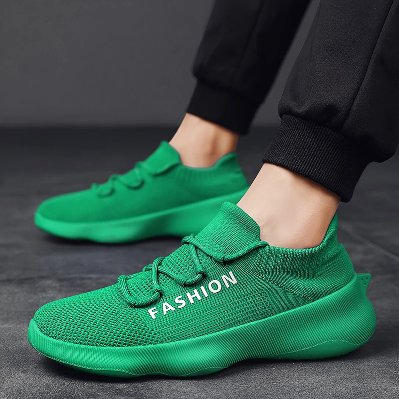 Sock Shoes for Men Sneakers Lightweight Walking Tennis Athletic Running Sports Shoes Men Fashion Solid Color Walking Footwear