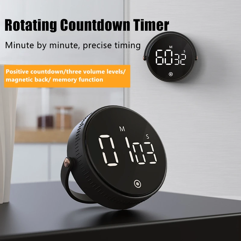 

NEW Kitchen Timer Magnetic Digital Timer for Cooking Shower Study Stopwatch LED Counter Alarm Remind Manual Electronic Countdown