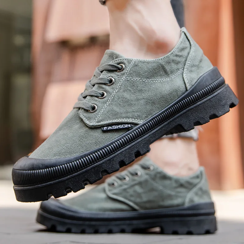 Туфли мужские из вискозы дышащие холщовые кроссовки без шнуровки повседневная