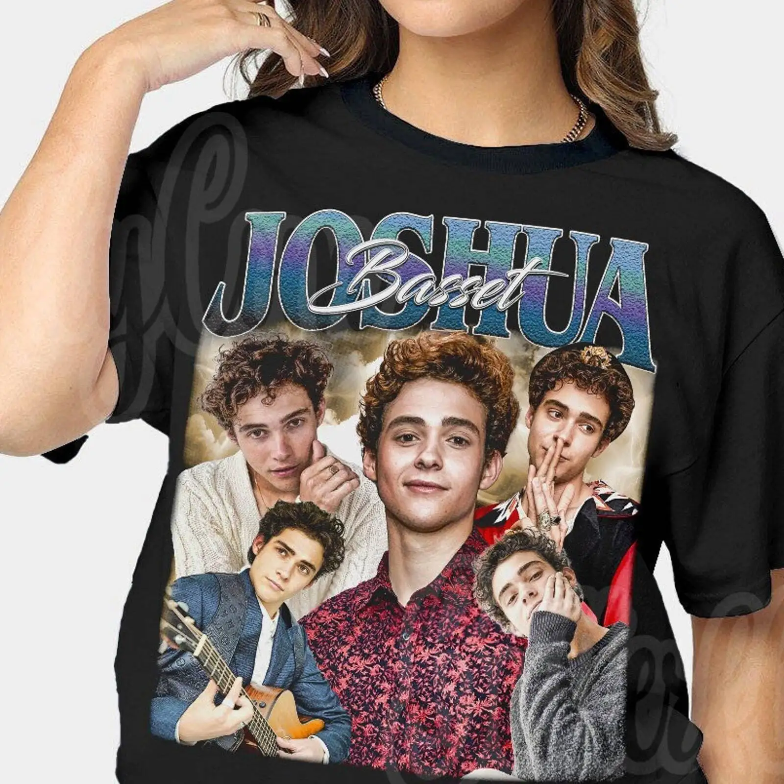 JOSHUA BASSETT Ретро футболка из хлопка