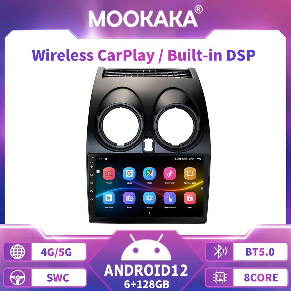 

Android 12 AI Voice Car Radio Auto Multimedia For Nissan Qashqai J10 2006 2007 2008-2013 Carplay 4G 2din GPS Autoradio Carplay