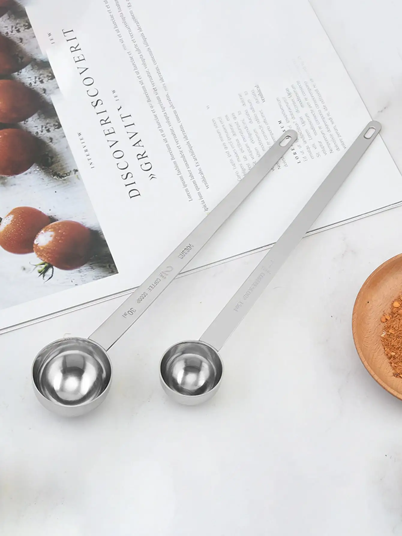 Столовая ложка Leeseph из нержавеющей стали 304 с длинной ручкой