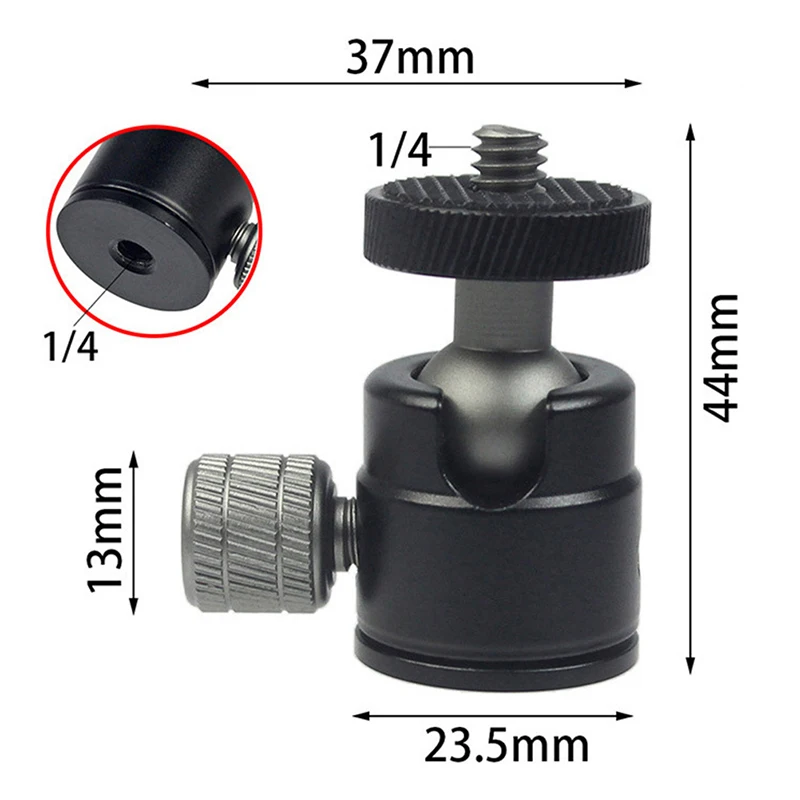 

Thread Mount Ball Mini Aluminum Alloy 360 Degrees Stand Photography Accessories