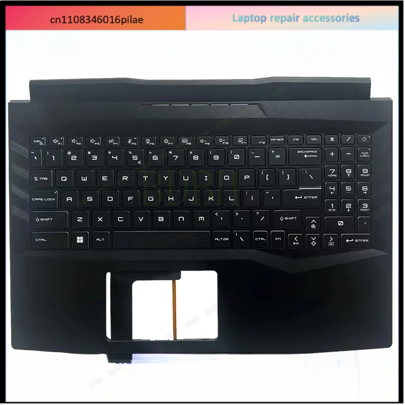 Фото Новинка для ноутбука Chau Crosshair 15 A11U A11UCK A11UDK A11UEK, черная подставка для рук с синей подсветкой клавиатуры 30758LC211