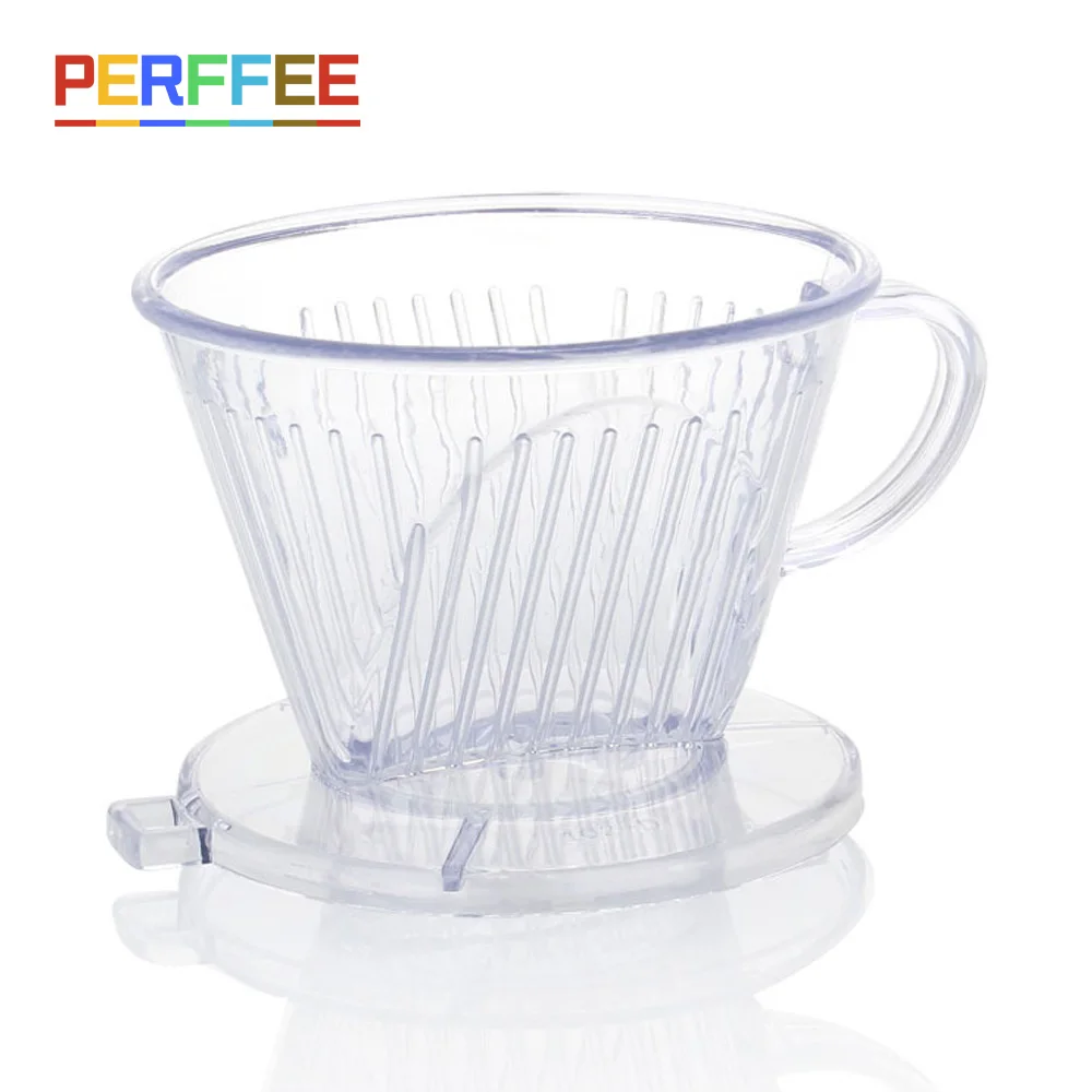 

Coffee Dripper Sector Drip Coffee Funnel 101 102 Coffee Filter Transparent Resin Barista Pour Over Coffee Brewing Cup